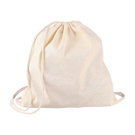 Mochila de cordão de algodão natural Oeko-Tex® 150 g/m2 cor caqui primeira vista