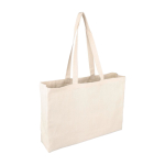 Saco de compras de algodão natural com fole Oeko-Tex® 280 g/m2 segunda vista