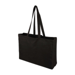 Saco de compras de algodão com fole Oeko-Tex® 280 g/m2 primeira vista
