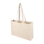 Saco de compras de algodão natural Oeko-Tex® 220 g/m2 primeira vista
