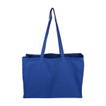 Saco de compras de algodão colorido Oeko-Tex® 220 g/m2 cor azul segunda vista
