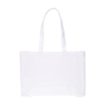 Saco de compras de algodão colorido Oeko-Tex® 220 g/m2 cor branco primeira vista