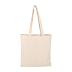 Saco de compras de algodão natural Oeko-Tex® 180 g/m2 cor caqui primeira vista