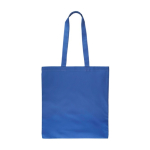 Saco de compras de algodão colorido Oeko-Tex® 140 g/m2 cor azul segunda vista
