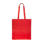 Saco de compras de algodão colorido Oeko-Tex® 140 g/m2 cor vermelho primeira vista