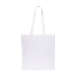 Saco de compras de algodão colorido Oeko-Tex® 140 g/m2 cor branco primeira vista
