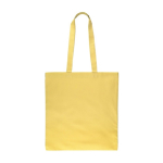 Saco de compras de algodão colorido Oeko-Tex® 140 g/m2 cor amarelo primeira vista