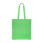 Saco de compras de algodão colorido Oeko-Tex® 140 g/m2 cor verde primeira vista