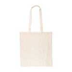 Saco de compras de algodão natural Oeko-Tex® 140 g/m2 cor caqui primeira vista