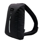 Bolsa tiracolo grande de rPET refletor BrandCharger cor preto vista principal
