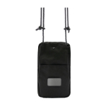 Bolsa tiracolo de poliéster reciclado com alça ajustável BrandCharger cor preto primeira vista