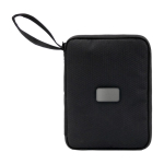 Carteira de viagem de poliéster reciclado tamanho A5 BrandCharger cor preto primeira vista