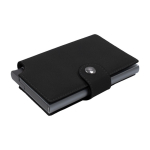 Porta-cartões com 6 compartimentos e tecnologia RFID BrandCharger cor preto primeira vista