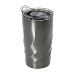 Copo térmico antifugas de aço inoxidável reciclado BrandCharger 400 ml cor grafite primeira vista