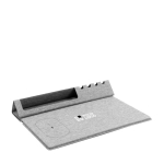 Tapete para o rato multifunções com suporte e carregador de telemóvel cor cinzento vista principal