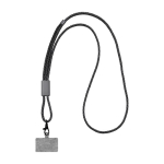 Lanyard de rPET elegante para a capa do telemóvel BrandCharger cor grafite primeira vista