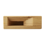 Suporte para telemóvel em bambu com função de amplificador de som cor castanho segunda vista