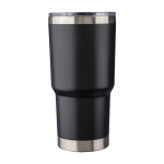 Copo térmico empilhável de aço inoxidável de parede dupla 590 ml cor preto primeira vista