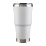 Copo térmico empilhável de aço inoxidável de parede dupla 590 ml cor branco primeira vista