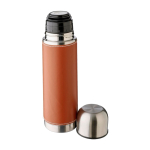 Termos de aço inoxidável com manga amovível de couro 400 ml quarta vista