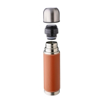 Termos de aço inoxidável com manga amovível de couro 400 ml quinta vista
