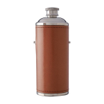 Garrafa de aço inoxidável com 2 copitos e manga de couro 230 ml primeira vista