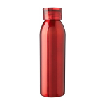 Garrafa de aço inoxidável reciclado com tampa e pega a condizer 650 ml cor vermelho primeira vista