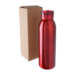 Garrafa de aço inoxidável reciclado com tampa e pega a condizer 650 ml décima vista