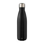 Garrafa de aço inoxidável com tampa de rosca prateada 650 ml cor preto primeira vista
