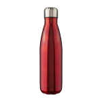Garrafa de aço inoxidável com tampa de rosca prateada 650 ml cor vermelho primeira vista