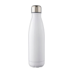 Garrafa de aço inoxidável com tampa de rosca prateada 650 ml cor branco primeira vista