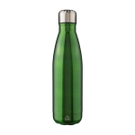 Garrafa de aço inoxidável com tampa de rosca prateada 650 ml cor verde primeira vista