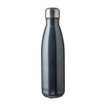 Garrafa de aço inoxidável com tampa de rosca prateada 650 ml cor grafite primeira vista