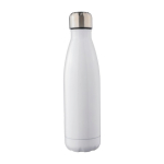 Garrafa de aço inoxidável reciclado de parede dupla 500 ml cor branco primeira vista