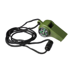 Apito com bússola e termómetro na lateral com cordão para o pescoço cor verde primeira vista