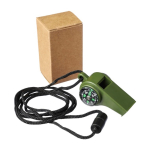 Apito com bússola e termómetro na lateral com cordão para o pescoço terceira vista