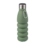 Garrafa de silicone dobrável com tampa de aço e mosquetão 550ml terceira vista