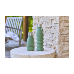 Garrafa de silicone dobrável com tampa de aço e mosquetão 550ml nona vista