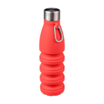 Garrafa de silicone dobrável com tampa de aço e mosquetão 550ml sexta vista