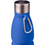 Garrafa de silicone dobrável com tampa de aço e mosquetão 550ml terceira vista