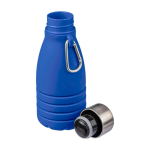Garrafa de silicone dobrável com tampa de aço e mosquetão 550ml sexta vista