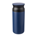 Garrafa de aço inoxidável de parede dupla com acabamento mate 350 ml cor azul segunda vista