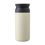 Garrafa de aço inoxidável de parede dupla com acabamento mate 350 ml cor branco-sujo primeira vista