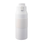Garrafa de aço inoxidável com botão para abrir o bocal 800 ml cor branco primeira vista