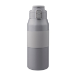 Garrafa de aço inoxidável com botão para abrir o bocal 800 ml cor cinzento primeira vista