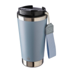 Copo térmico de aço inoxidável, tira a condizer e tampa preta 500 ml quarta vista