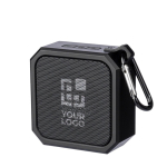 Pequenas colunas quadradas personalizáveis e mosquetão de transporte cor preto vista principal