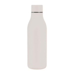 Garrafa de aço inoxidável de parede dupla com tampa a condizer 500 ml cor bege primeira vista