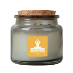 Vela para personalizar com aroma a almíscar e tampa de cortiça cor cinzento quinta vista