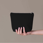 Nécessaire de couro sintético personalizável com puxador a condizer cor preto quinta vista